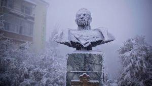 A-statue-of-Ivan-Kraft-one-of-the-first-governors-of-Yakutia-stands-caked-in-frost-most-of-the-year.-Welcome-to-The-Coldest-Place-Inhabited-By-Humans-on-Earth