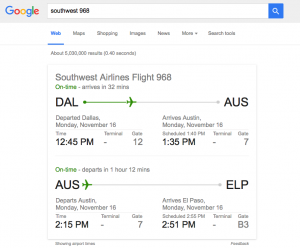 Google Hacks Flight Times