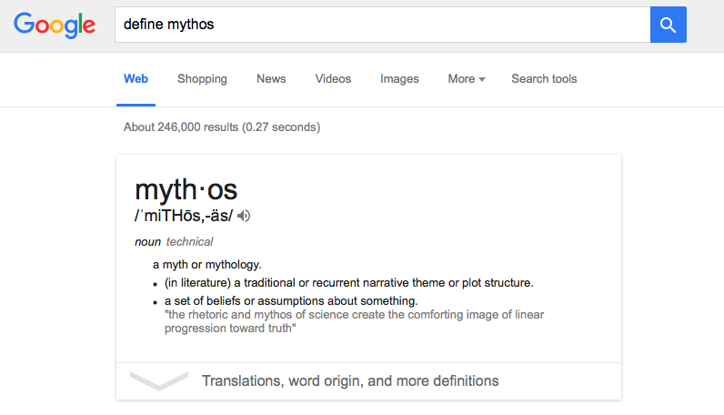 Google Hacks Mythos Define