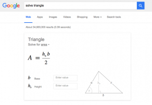 Google Hacks Solve Triangle