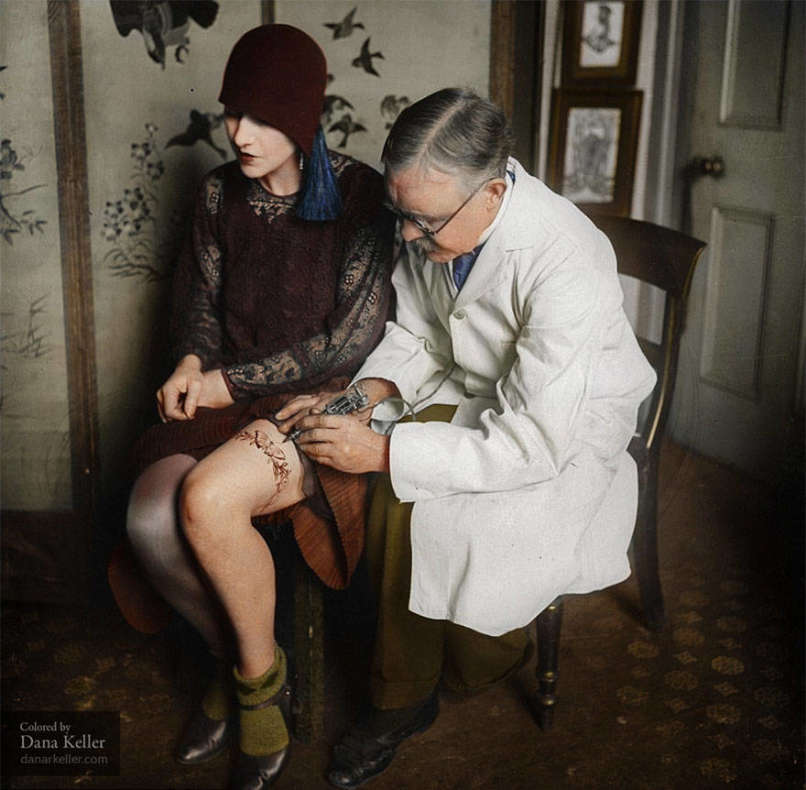 King of Tattooists George Burchett in the 1930s COlor